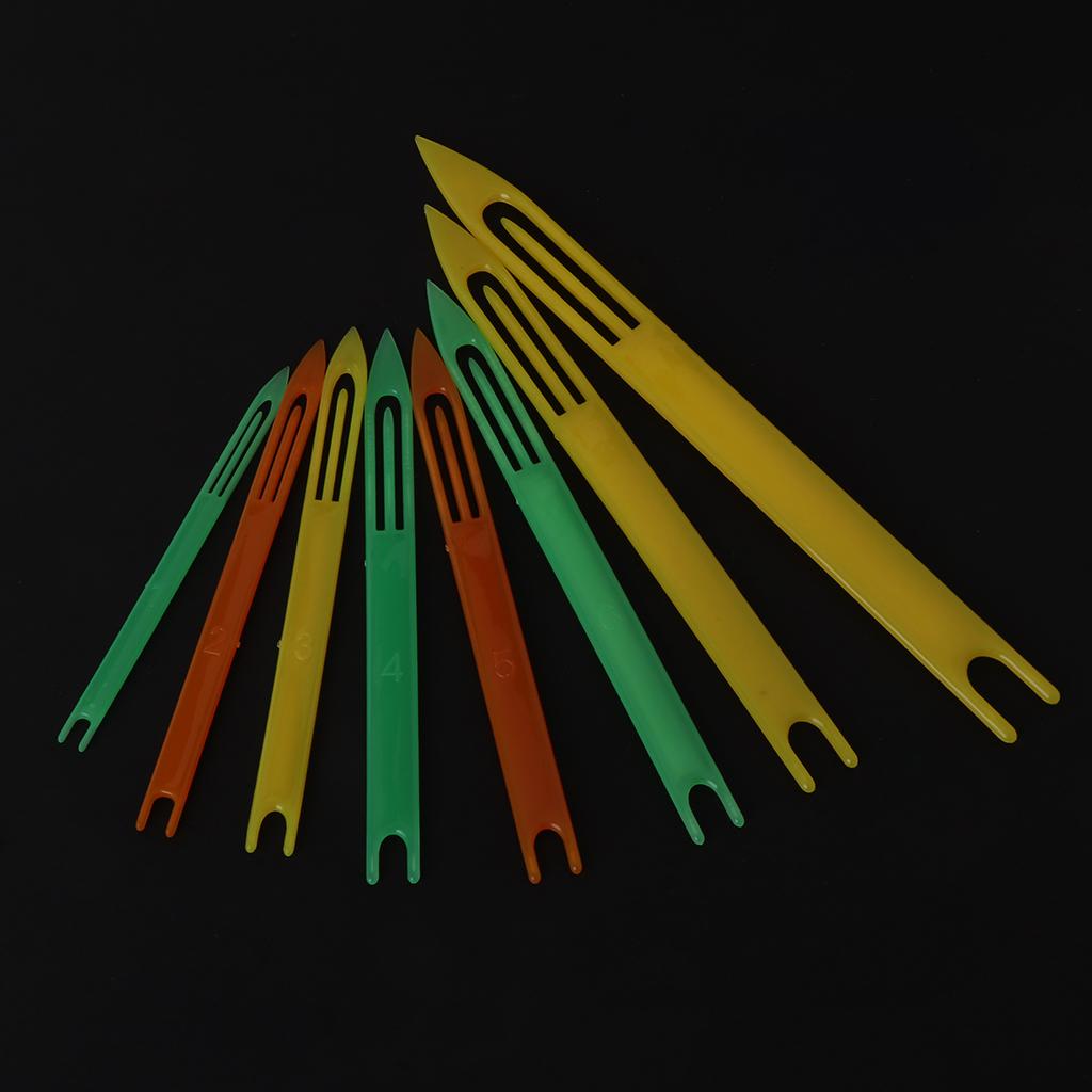 8 Pcs Fishing Net Repair Kit Fishing Netting Needle Shuttles Plastic Cast Net Mending Needle Hand Woven Mending Tool