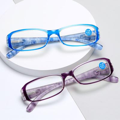 1pc Anti-Blue Light Reading Glasses Urltra-Light Eye Protection Women Men Flowers Elegant Eyeglasses Diopter +100~+400