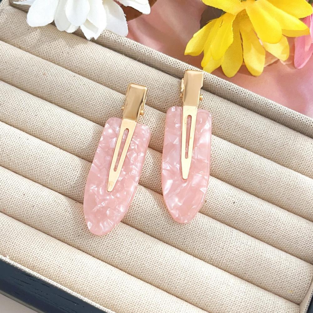 

2 шт./компл. заколки для волос без изгиба для женщин и девочек, акриловые заколки для укладки волос без заломов, маленькие заколки для челки, бесшовные заколки, аксессуары S3-Pink 3