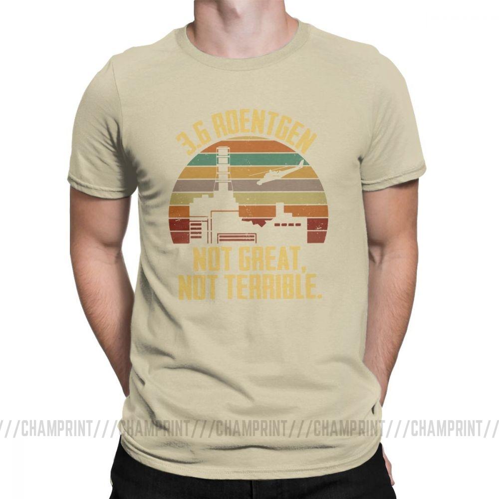 36 Röntgen Nicht Großartig Nicht Schrecklich T-Shirts Tschernobyl T-Shirts TV-Show Nukleare Strahlungskatastrophe T-Shirt für Herren Baumwolle Retro Oberteile