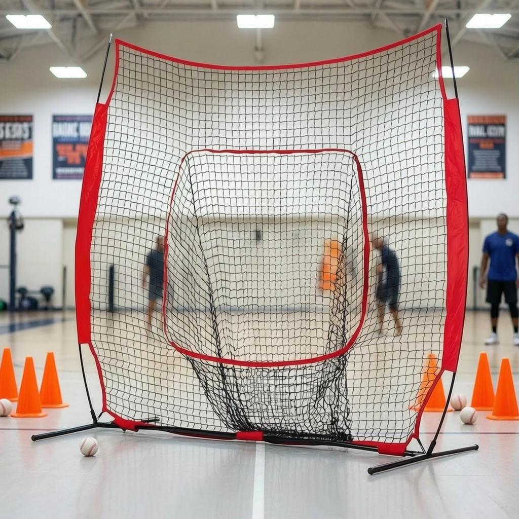 Baseball Practice Net Portable Hitting Freestanding for Backyard