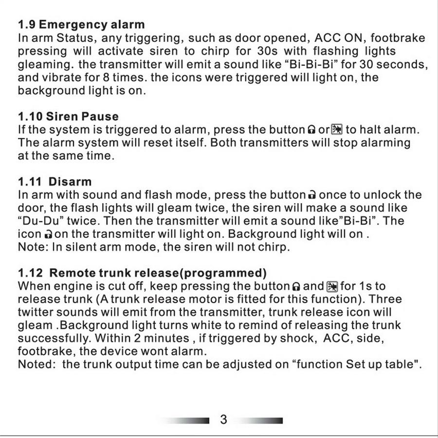 Universal 12V 2-Way Car Alarm Security System Remote Engine Start Anti-hijacking