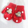 Bell Snowman Christmas Kids Mittens Full Fingers Gloves Women Knitted Gloves Santa Claus Printed