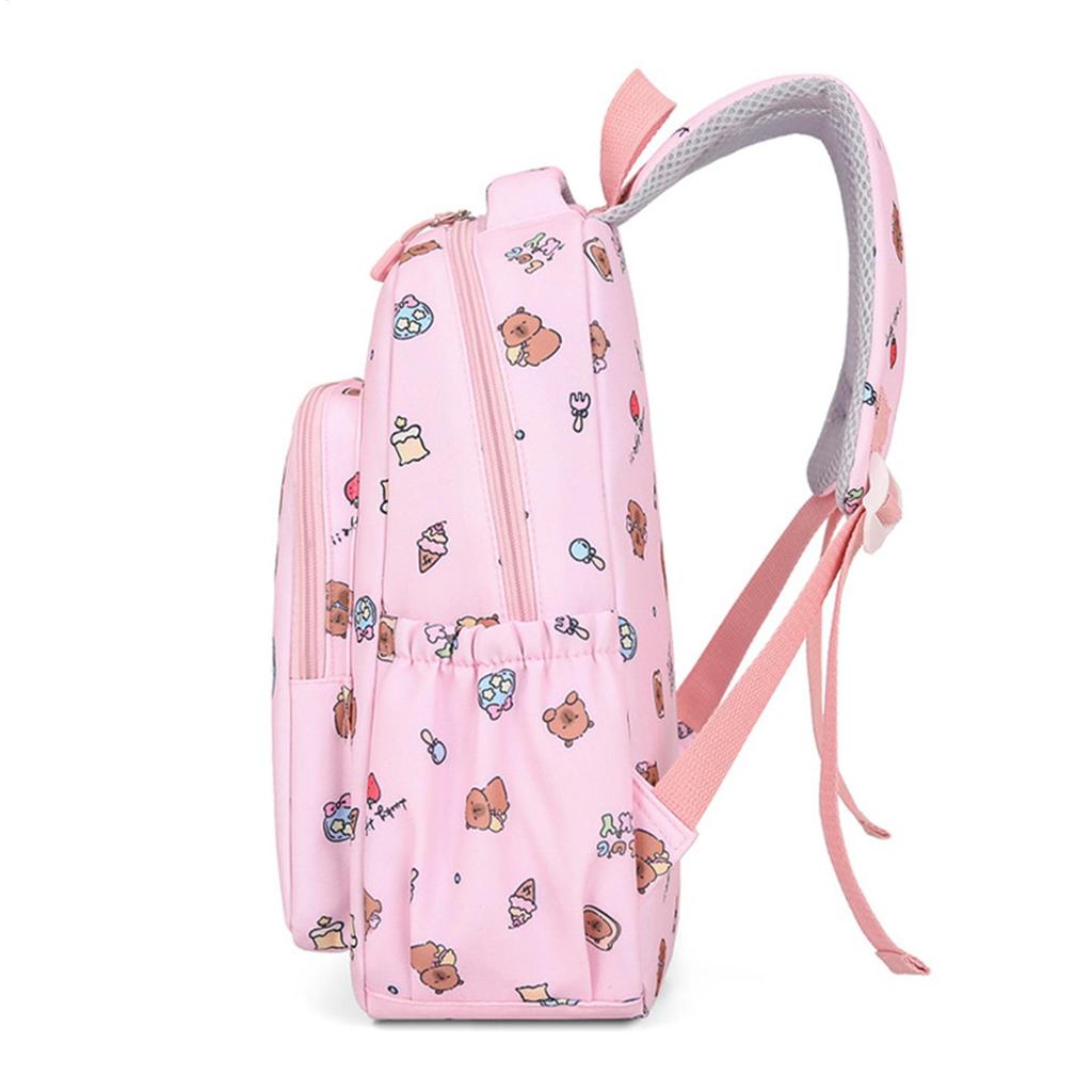 cute Capybara Backpack Large Capacity Cartoon Fashion  Lightweight Rucksack with Pencil Case and Lunch Bag for School Outdoor