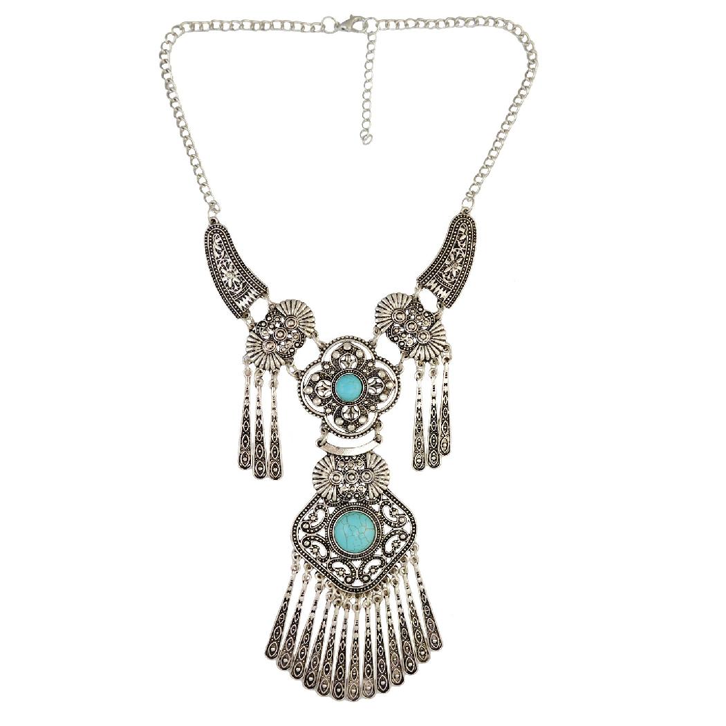 

Ожерелья с кисточками для женщин в стиле бохо, этнические геометрические украшения с кристаллами ADM синий