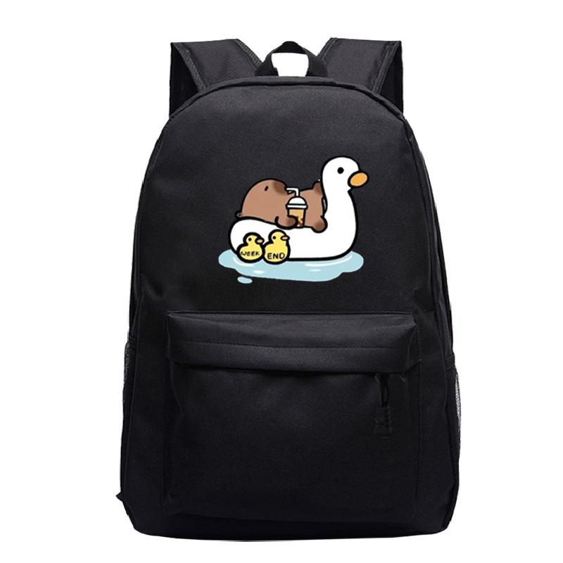 Primary And Secondary School Students Schoolbag Goose Personalized Printing Youth Leisure Simple Backpack Large Capacity