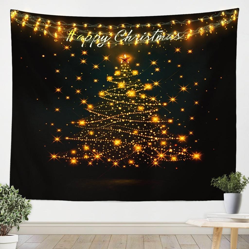 Christmas Santa Claus Wall Hanging Tapestry Ink Galaxy Wall Hanging Tree Wall Hanging Gorgeous Christmas Tree Fireplace Gifts