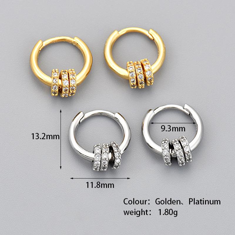 Silver Color Two Wear Methods Small Circle Earrings Women Unique Design Light Luxury Jewelry