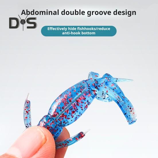 5 Stück 5,5 cm/2 g weicher Schmetterlingsgarnelenköder mit lockigem Schwanz, bunter Kunstköder, Salzwasser-Süßwasser-Barsch, Zander, Forelle, Angelzubehör