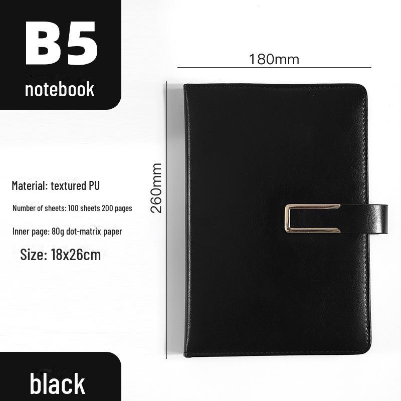 Premium Business Leather Notebook Gift Set with Custom Logo, A5/B5 Sizes, Thick Conference Notepad