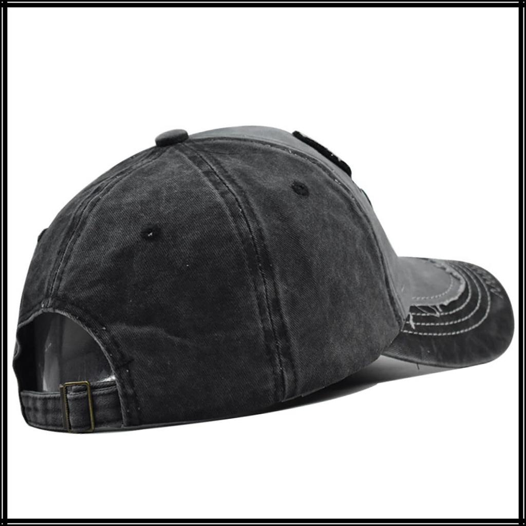 Baseboll CZA442 [Vit Tand] Hatt, Keps, Keps, Broderad, Tvättad, Justerbar, Vardaglig, Snygg, Herr, Dam, (grå)
