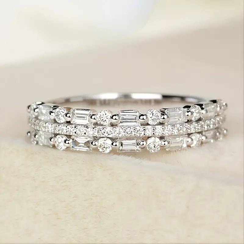 

Wind Super Flash Multi-Layer Ring, Three-Layer Thin Circle Line Designer Style Jewelry 6