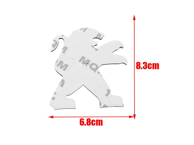 1pcs metal 67mm 83mm Car Front logo Rear Bumper tail door trunk sticker car rear Emblem sticker styling Accessories For Peugeot