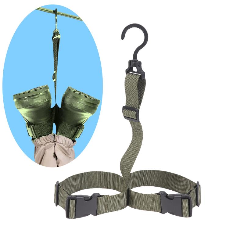 

1 шт. Вешалка-ремень для дождевиков, сушилка, стойка для хранения, зимние рыболовные аксессуары, регулируемый ремень, вешалка для рыболовных вейдерсов