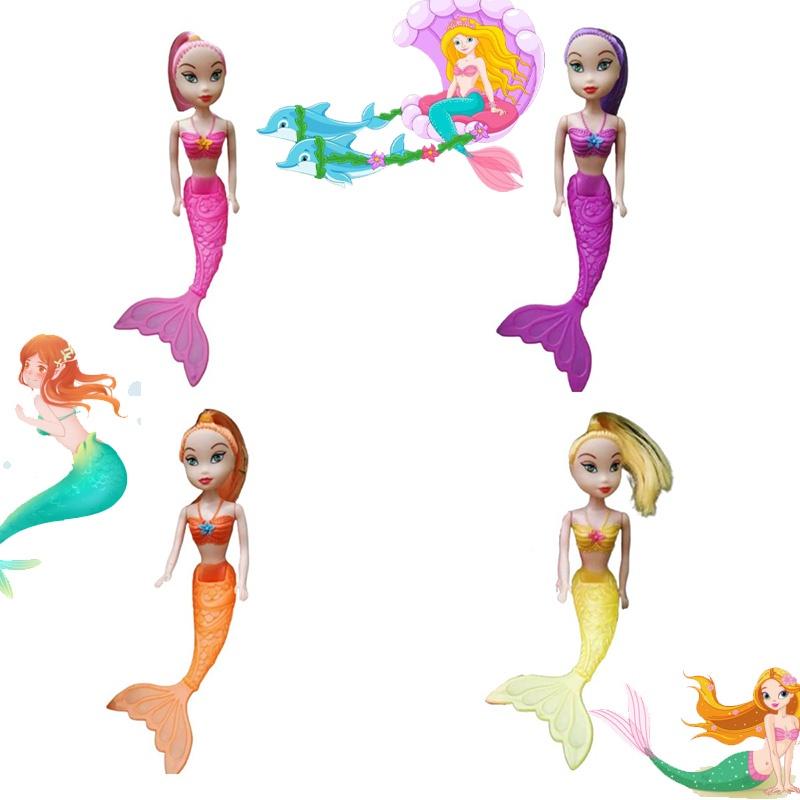 Meerjungfrauen-Puppe Mädchen Geschenk Plastikspielzeug Prinzessin Fee Kinder Kinder Spielzeug