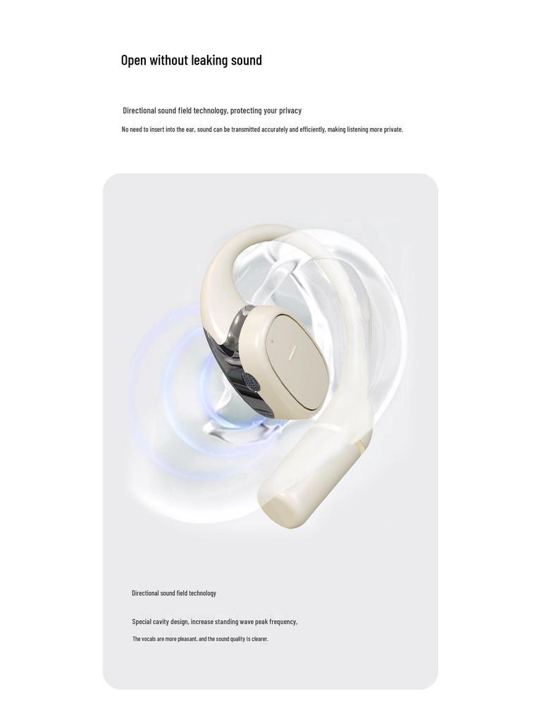 AI Smart True Wireless Noise Cancelling Sports Earhook Earbuds with Universal Bluetooth Connectivity