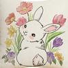 4Pcs Easter Printed Decorations Pillow Case Washable Decorative Cushion Sleeve 18x18in Bed Headboard Pillowcase for Home Decor