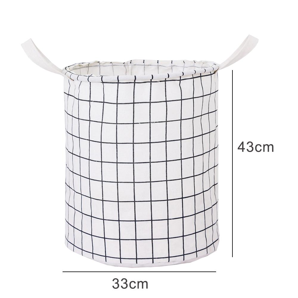 Foldable Laundry Basket Storage Bucket Japanese Cotton Linen Fabric Waterproof Dirty Laundry Toy Storage Basket Dirty Clothes