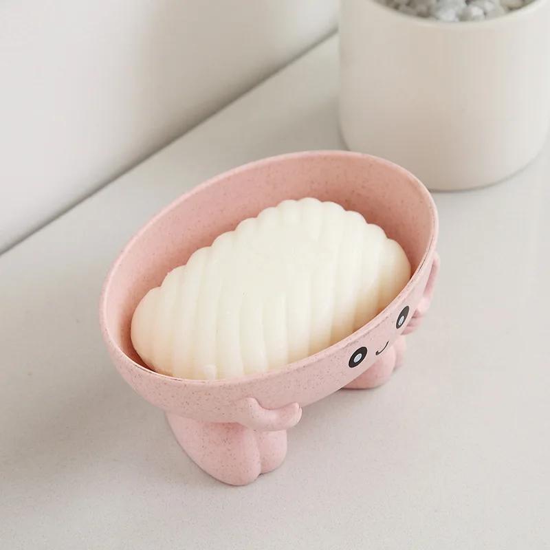 Eco-friendly 1Pcs Soap Box Good Slip-resistant Soap Dish Washroom Supplies Soap Holder Cartoon Style Shape Durable Durable