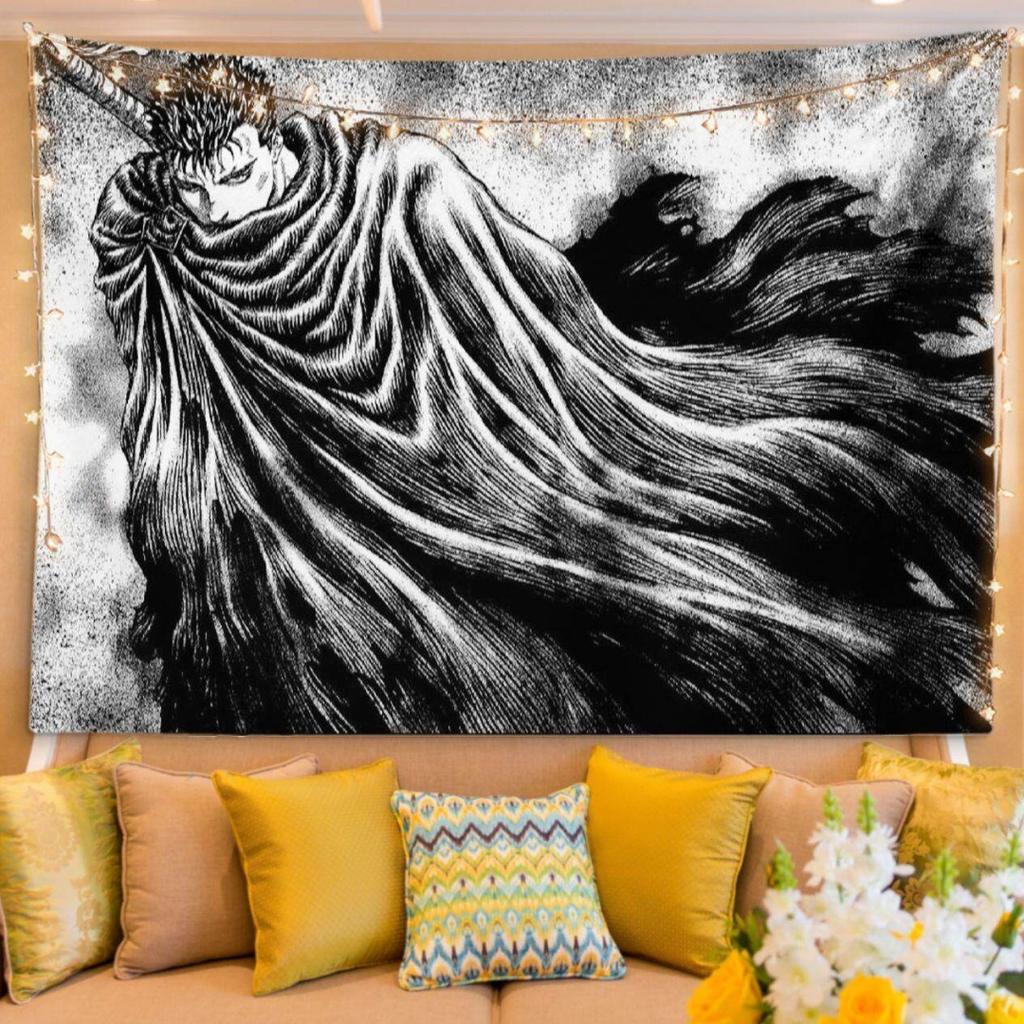 Anime Wallpaper Berserk Sleeve Art Wall Decoration for Bedroom Living Room Home Decor Guts Graphic Tapestry