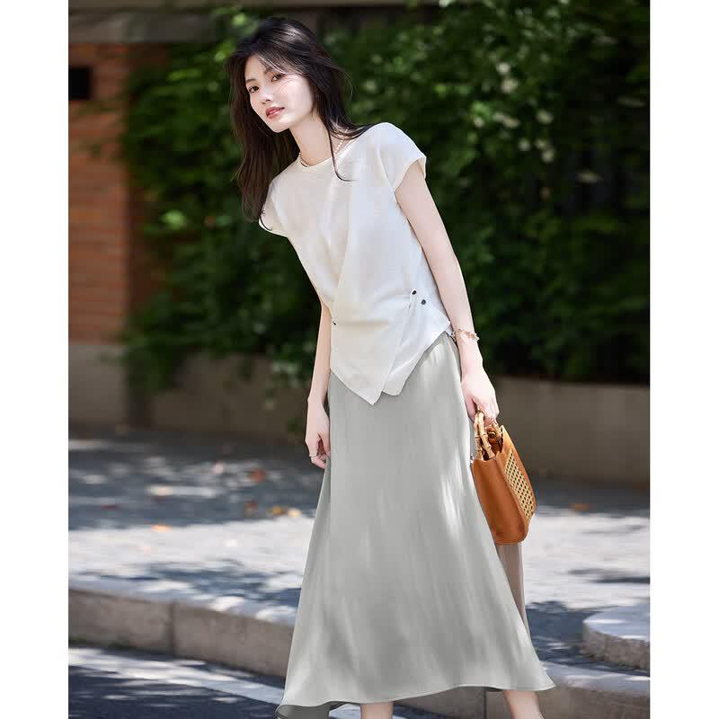 TERRE BLEUE Women s Summer T-Shirt & Skirt Set S