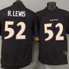 Rugby Jersey American Football 3rd Generation Baltimore Ravens 52 R.Lewis Black Embroidered