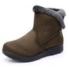 Women's Winter Warm Snow Boots Side Zipper Low Heel Casual Ankle Booties