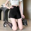 Plus Size High Waist A-Line Black Wide-Leg Shorts for Women - 2024 Summer Slimming Casual Style