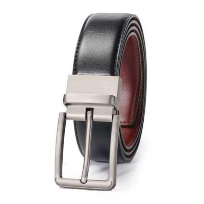Men's Rotating Pin Buckle Belt Business Versatile Casual Double Sided Men's Belt