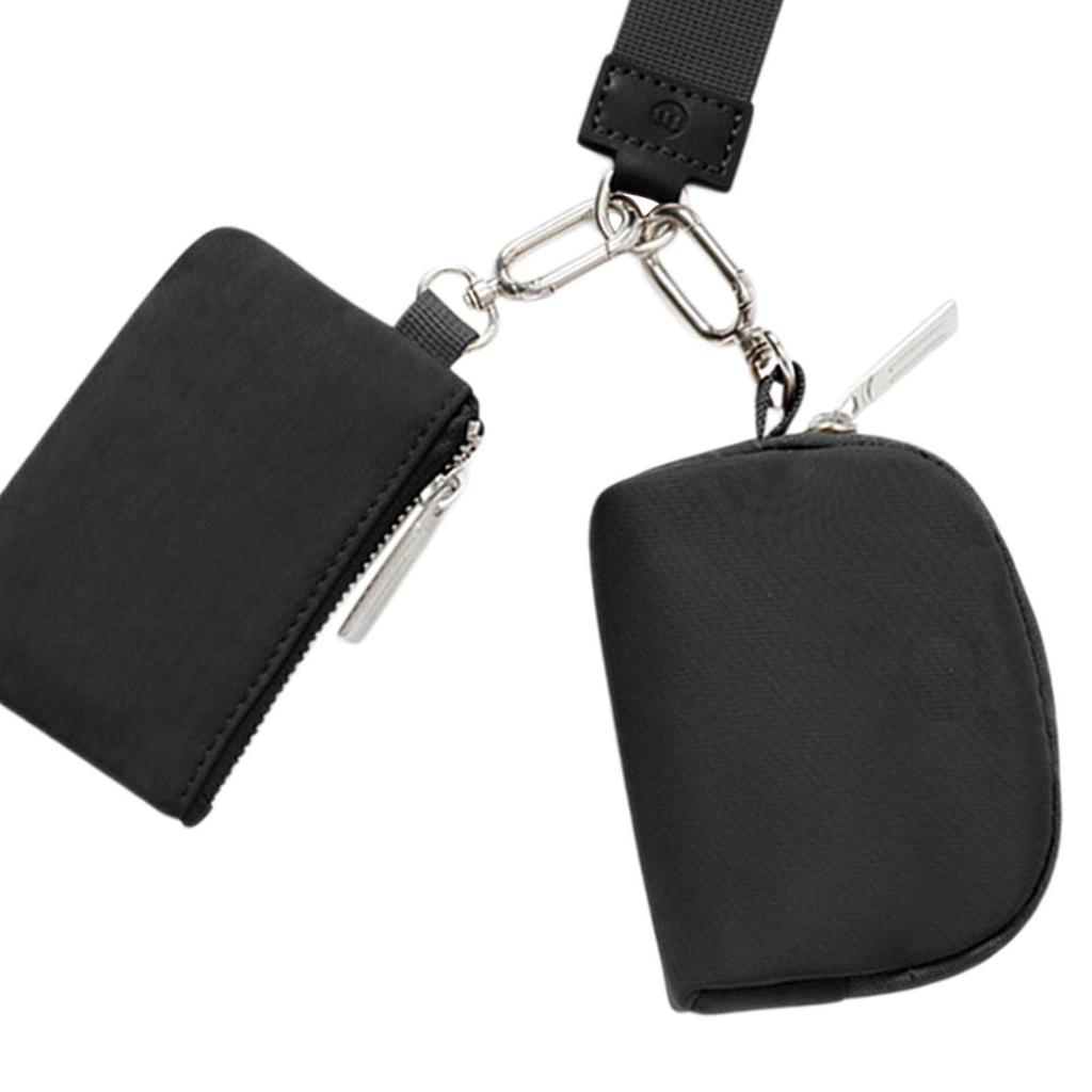 Money Purse Handbag Women Fashionable Key Chain Traveling Card Storage Pouch Black