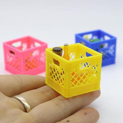 1 kus 1:12 Miniaturní model rámu na pivo do domečku pro panenky, ruční, koš na uskladnění potravin, kuchyňská dekorace, hračka, příslušenství do domečku pro panenky