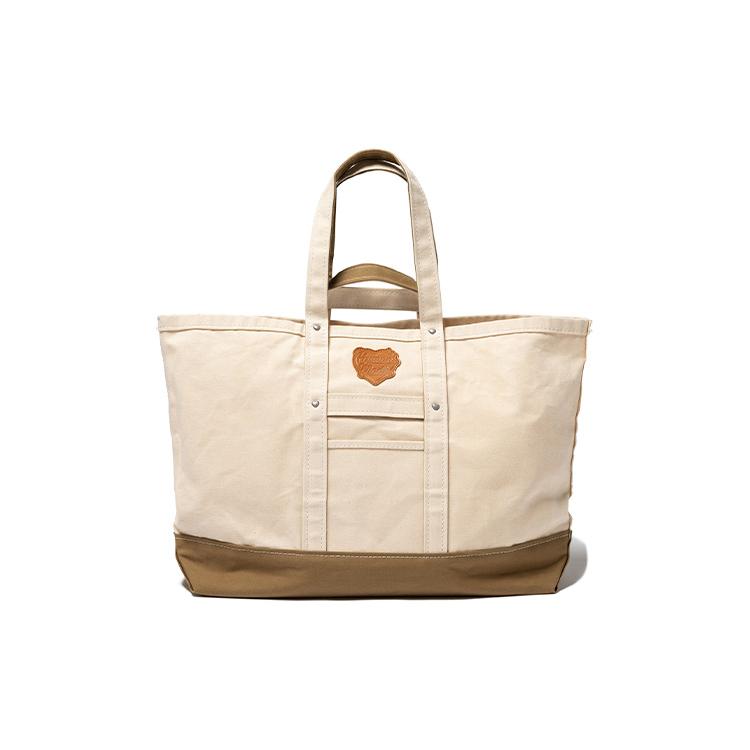 

Новая большая сумка-тоут из плотной парусины HUMAN MADE, бежевая HM25GD031 46.0*17.0*40.1CM