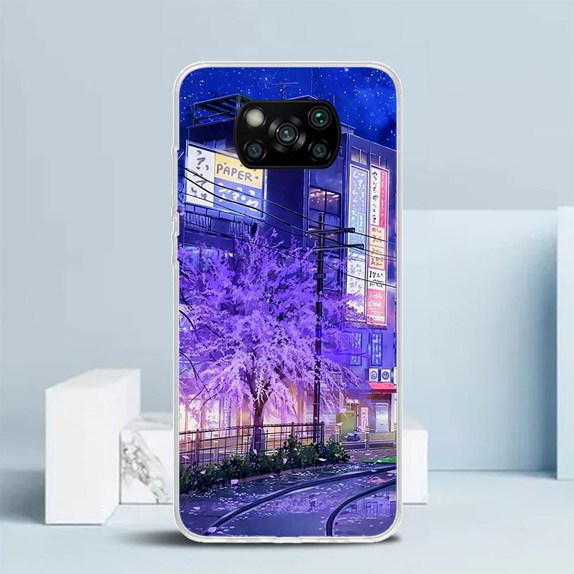 Anime Aesthetic Scenery Phone Case For Xiaomi Poco F7 Ultra X5 X6 X7 Pro M7 Redmi 15C 15 13C 13 12C 12 10C 10 10A 9 9C 9A 9T Cov