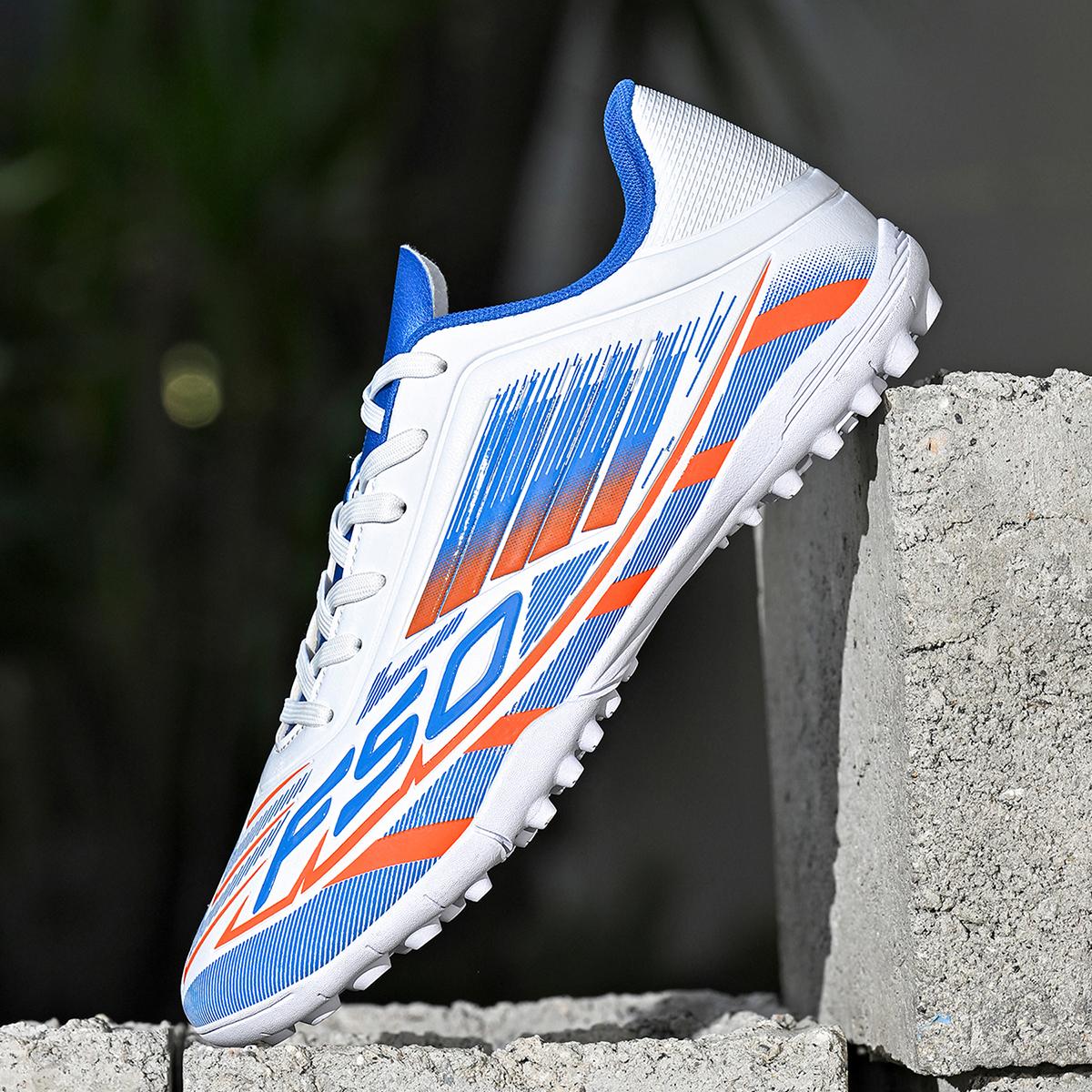 

Men s Football Shoes, Adult TF Nail Sports Training Lace Up Sneakers 45