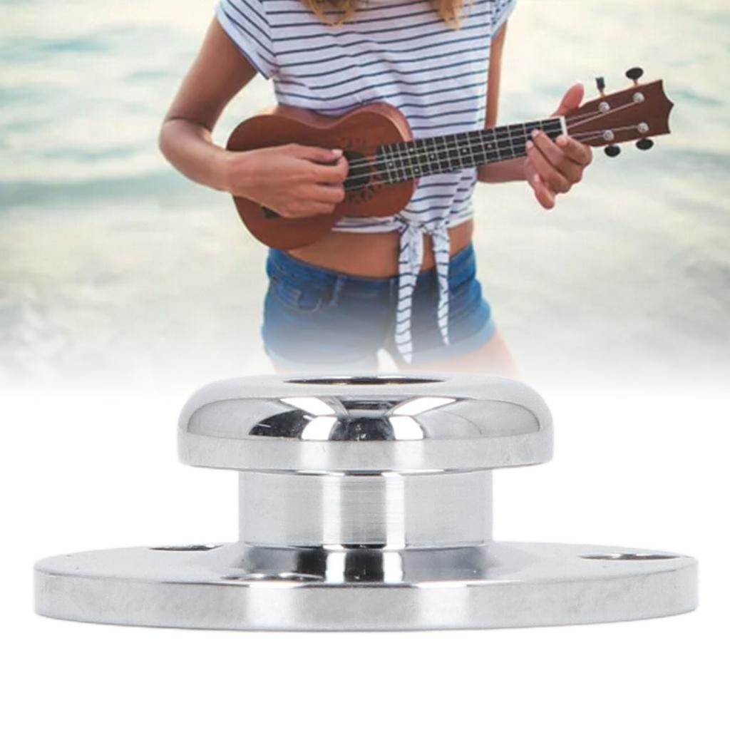 Metal Endpin Cover 6.35mm Jack Tail Pin Cover for Acoustic Guitar Ukulele EQ Equalizer Pickup Instal