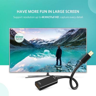 Mini  To Hdmis Adapter 4K Audios Video Converters Mini DP To Hdmis Cable For Mini  Device TV Monitors
