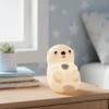 USB Rechargeable Otter Night Light Touch Control Timer Adjustable Bedside Lamp Cute Silicone Rechargeable Timing