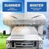 Motorhome Front Window Sunshade Cover Accessories For C-class Ford E450 RV Window Snow Cover Durable 4 Layers Mirror Cutouts