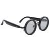 KI Intelligente Übersetzungsbrille Grau Rund Verstellbares Glas Kabellos 114 Sprachen Übersetzer Sonnenbrille