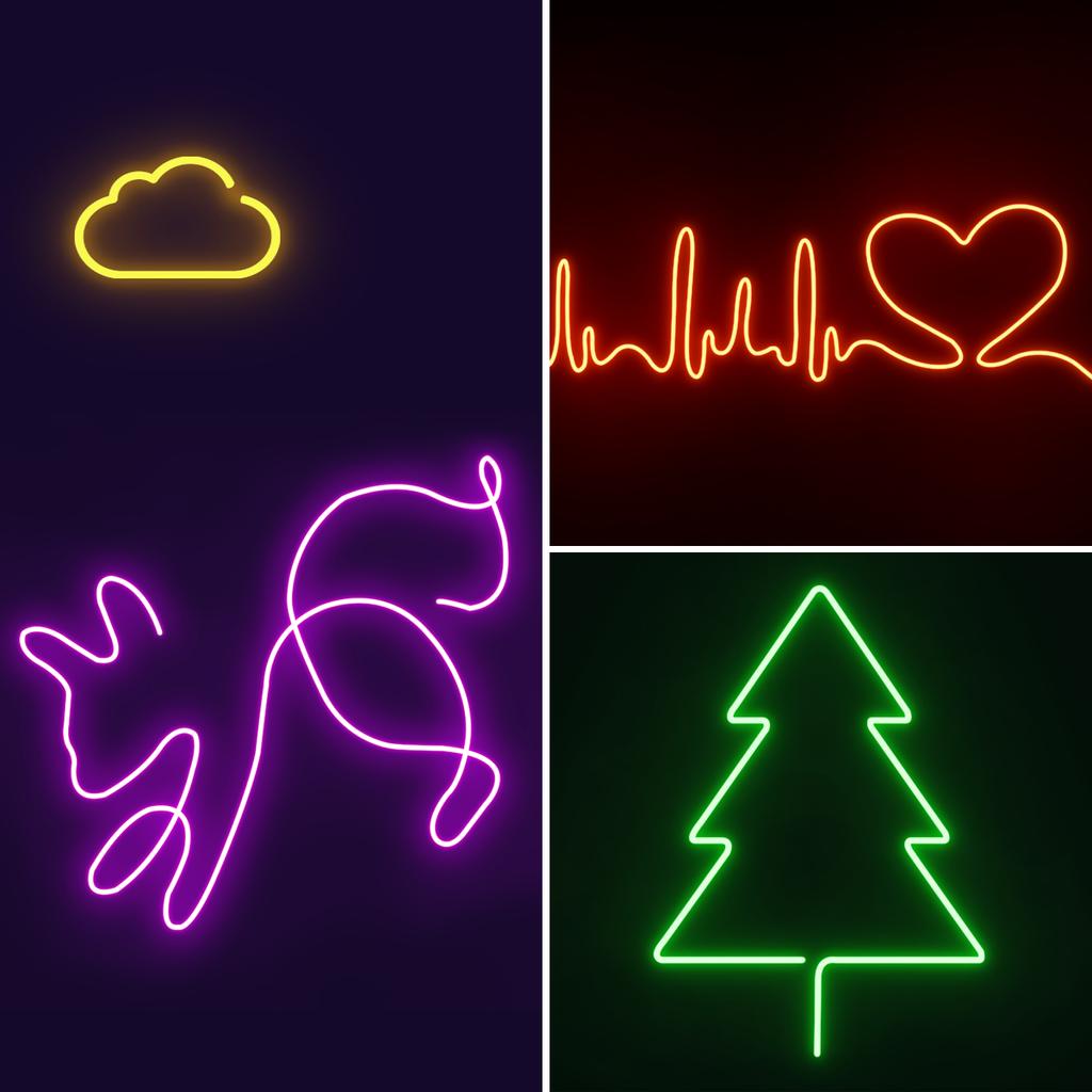 Tuya Smart Life RGB Neon Light Black LED Strip WIFI Neon Rope Lamp DIY Music Sync Bedroom TV Backlight Gaming Room