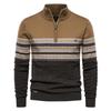 Herbst/Winter 2026 Trend: Herren Oversized Pullover im europäischen Stil mit Stehkragen & halbem Reißverschluss - Hochwertige, vielseitige Strickware.