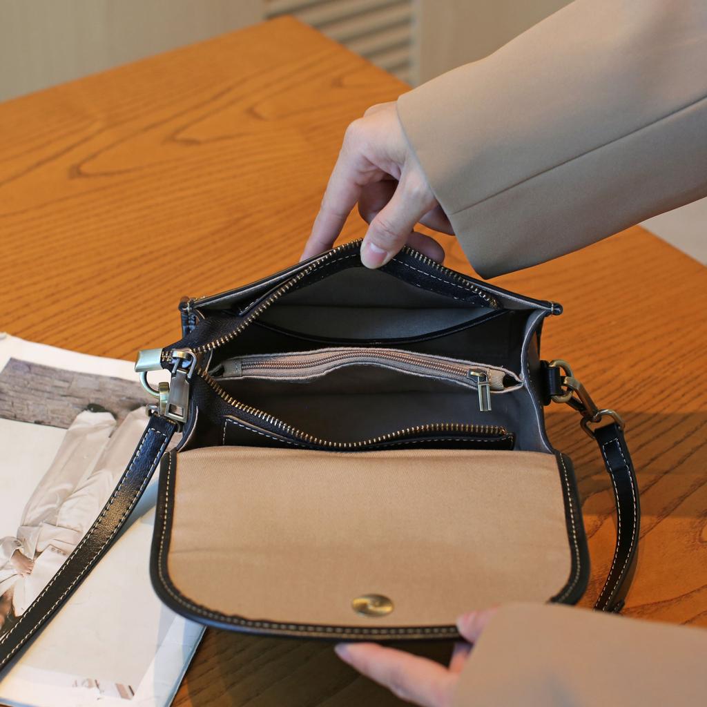 Cowhide Women, Shoulder Crossbody Shell Bag, Simple Fashion Bag, Girls Small Handbag