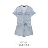 Kaslead New Arrival Women's Clothing Fashion Style Fashion Casual Denim Short Jumpsuit 8197100