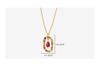 Natural Agate & Czech Diamond Pendant Necklace, 18K Gold Titanium Steel Versatile Collarbone Chain Jewelry