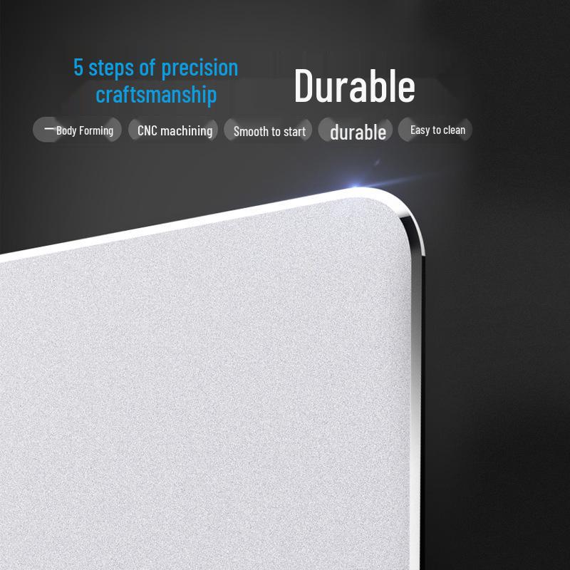 Large Non-slip Stain-resistant Aluminum Mouse Pad, 220x180mm, Customizable