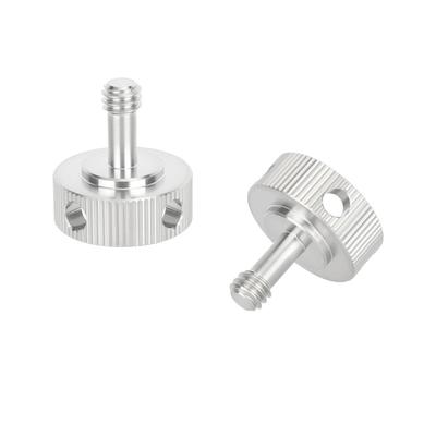 Steel 1/4inch Threaded Knob Screw Adapter With Hole For Quick Release Photography Equipment Fastening & Tightening