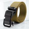 Men's Durable Nylon Canvas Waist Belt with Automatic Buckle - Thick, Wear-Resistant, and Versatile for Casual Outdoor Use.