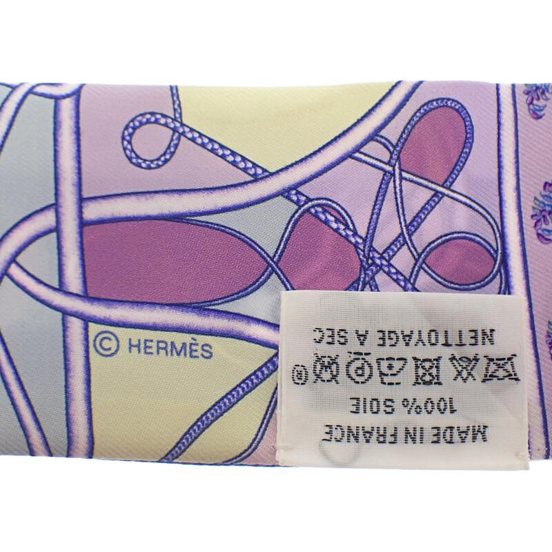 HERMES  H063101S_08  Scarf Purple Silk Women