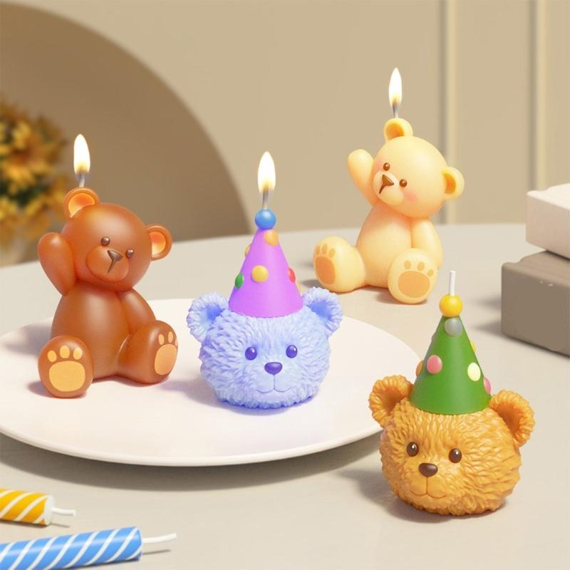 Artistic Silicone Mold Craft Mold Creative Bear Shape Figures Moulds Suitable for Art Classes and Home Decoration