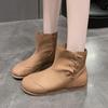 Módní dámské boty s plochou podrážkou, krátké boty, podzimní novinka, měkká podrážka, retro osobnost, jednoduché, pohodlné, protiskluzové, trendy módní boty